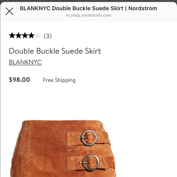 BlankNYC 100% Leather Skirt- Mustard/Camel Sz 25 - Picture 10 of 10